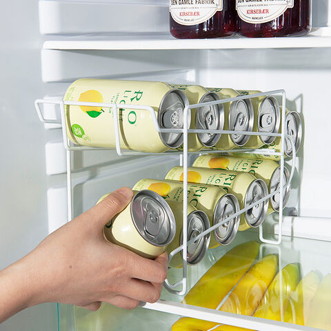Stackable Can Storage Dispenser Metal Rack for Refrigerator