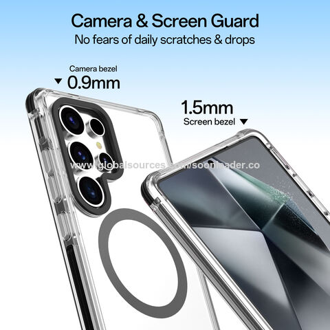 Soonleader Coque Rigide Transparente en PC pour Samsung S25, Antichoc et Claire