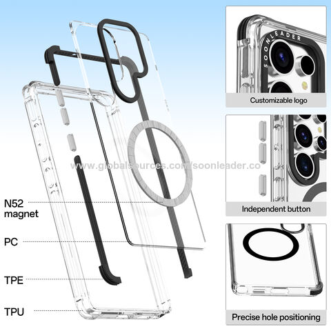 Soonleader Coque Rigide Transparente en PC pour Samsung S25, Antichoc et Claire