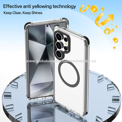 Soonleader Coque Rigide Transparente en PC pour Samsung S25, Antichoc et Claire