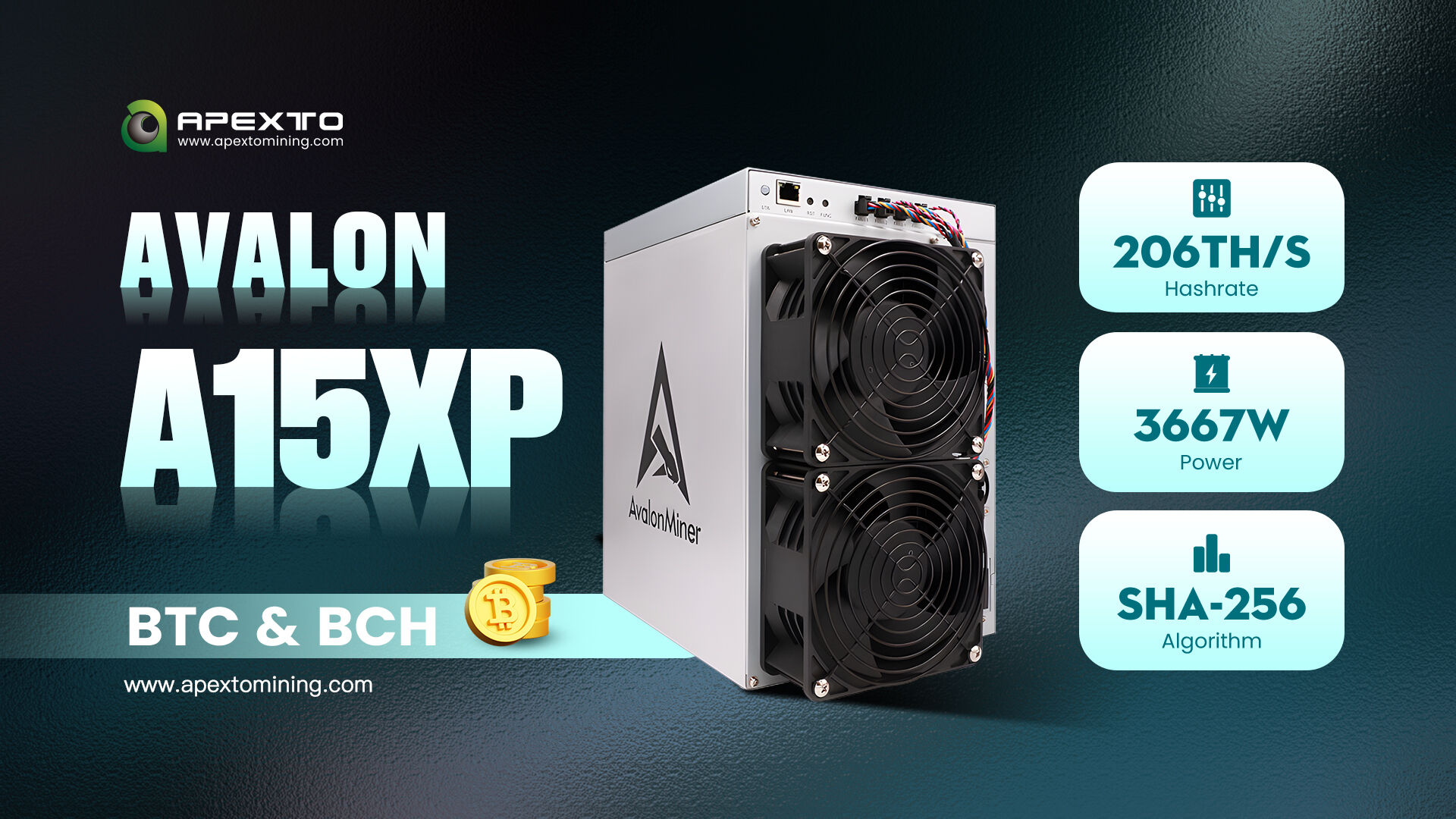 Canaan Avalon A15xp 200t-212t Bitcoin Miner 3650w Air Cooling A1566 206t,  A1566 206t Miner, Bitcoin Asic A1566, Avalon Miner A15xp - Buy China  Wholesale Avalon A15xp 200t $2800 | Globalsources.com