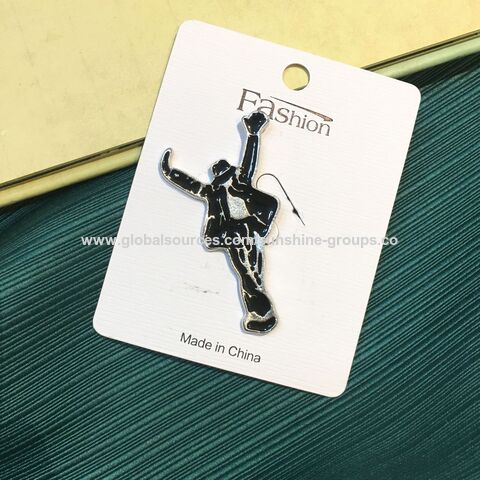 Insignia de metal con broche de Michael Jackson para bolsos y ropa - Accesorios personalizables