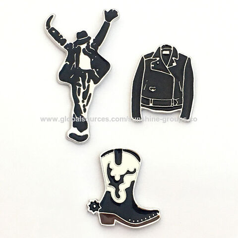 Insignia de metal con broche de Michael Jackson para bolsos y ropa - Accesorios personalizables