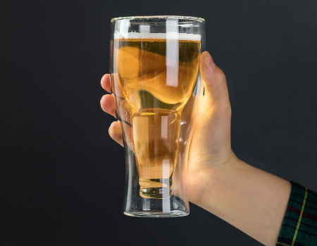 Chope Bière Résine Avec Insert Inox 304 Chope à Bière En Résine Avec Motif Mécanique à Double Paroi Isotherme Tasse Double Paroi Acier Inox
