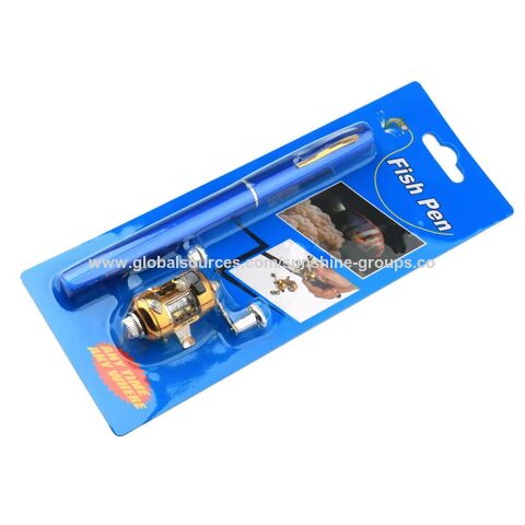 Kit de caña de pescar tipo pluma de 1M, caña de bolsillo telescópica portátil, caña de pescar en hielo estilo pluma, mini caña de mar ultracorta para pesca.