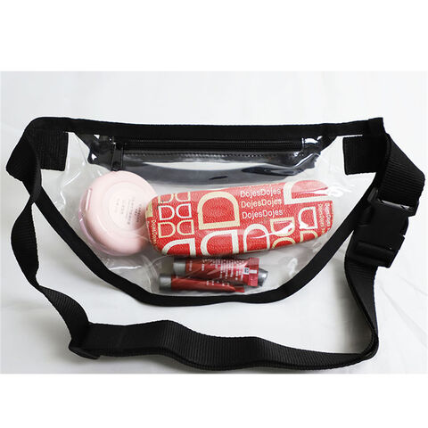Vente en gros d'usine de sacs banane en PVC, sac de rangement transparent pour pièces de monnaie, idéal pour les loisirs et le sport