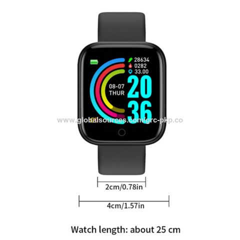 Smartwatch Y68 Nueva Versión 2024, Reloj Inteligente Impermeable con Monitor de Ritmo Cardíaco y Presión Arterial para IOS y Android, Y68 Plus para Niños, D20