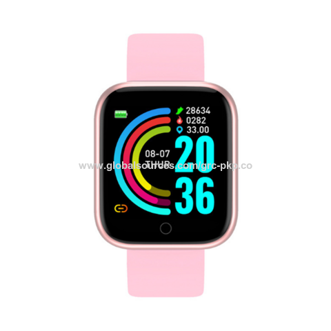 Smartwatch Y68 Nueva Versión 2024, Reloj Inteligente Impermeable con Monitor de Ritmo Cardíaco y Presión Arterial para IOS y Android, Y68 Plus para Niños, D20