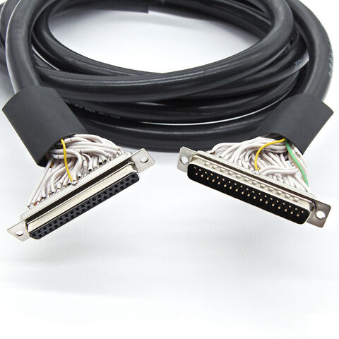 Benutzerdefiniertes Schwarz-Weiß D-SUB 37 Pin DB37 Stecker auf Stecker Serielles Verlängerungskabel für Maschine