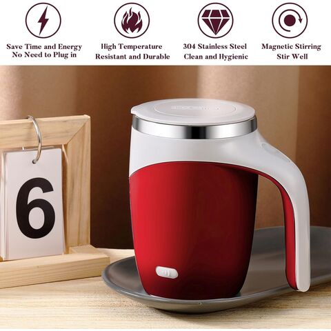 Selbstrührender Kaffeebecher Großpackung, Mischbecher 400ml, Automatischer Edelstahl Reisebecher, Geschenk für Männer, Frauen, Vatertagsgeschenk