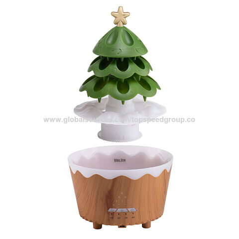2024 Neues Weihnachtsgeschenk Aroma Diffuser Maschine Tragbarer Luftbefeuchter Schlafzimmer Buntes Licht Weihnachtsbaum Aromatherapie Gerät