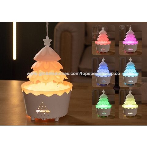 2024 Neues Weihnachtsgeschenk Aroma Diffuser Maschine Tragbarer Luftbefeuchter Schlafzimmer Buntes Licht Weihnachtsbaum Aromatherapie Gerät