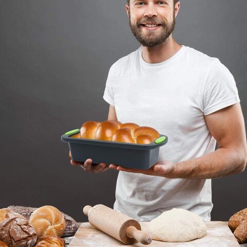 Tostador de Silicona Rectangular Profundo para Panes Artesanales - Ideal para Panadería Industrial
