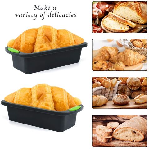 Tostador de Silicona Rectangular Profundo para Panes Artesanales - Ideal para Panadería Industrial