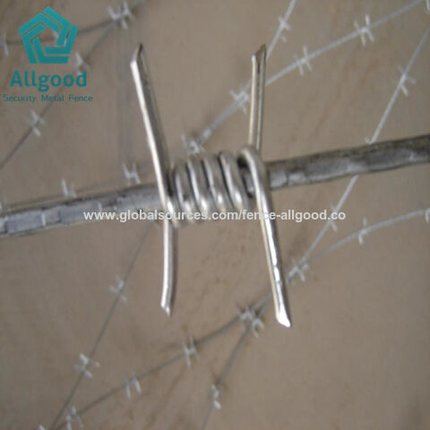 Venta de fábrica, cercado de alambre de púas de acero galvanizado y plástico verde para cercado de tierra