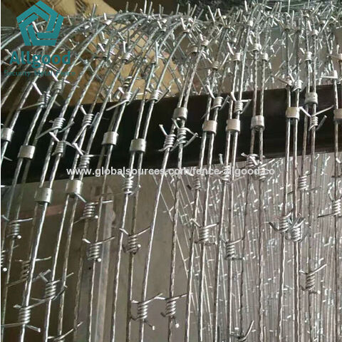 Venta de fábrica, cercado de alambre de púas de acero galvanizado y plástico verde para cercado de tierra