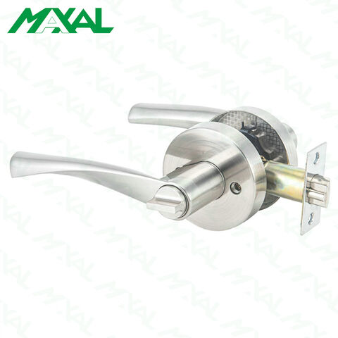 Poignée de porte intérieure en alliage de zinc, finition nickel satiné, pour serrure Zhongshan Maxal