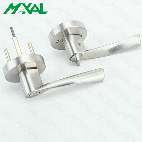 Poignée de porte intérieure en alliage de zinc, finition nickel satiné, pour serrure Zhongshan Maxal