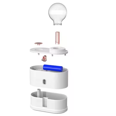 Humidificador ultrasónico de escritorio para hogar con bombilla de color macaron, mini atomizador creativo con luz ambiental, humidificador de aromaterapia recargable por USB