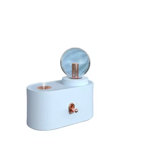 Humidificador ultrasónico de escritorio para hogar con bombilla de color macaron, mini atomizador creativo con luz ambiental, humidificador de aromaterapia recargable por USB