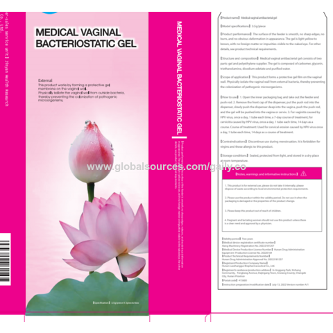 Bio-gel Aman untuk Gel Gel Vagina Bakteriostatik Medis untuk Rumah Sakit, Perawatan Wanita dan Kesehatan Wanita dengan Sertifikat FDA