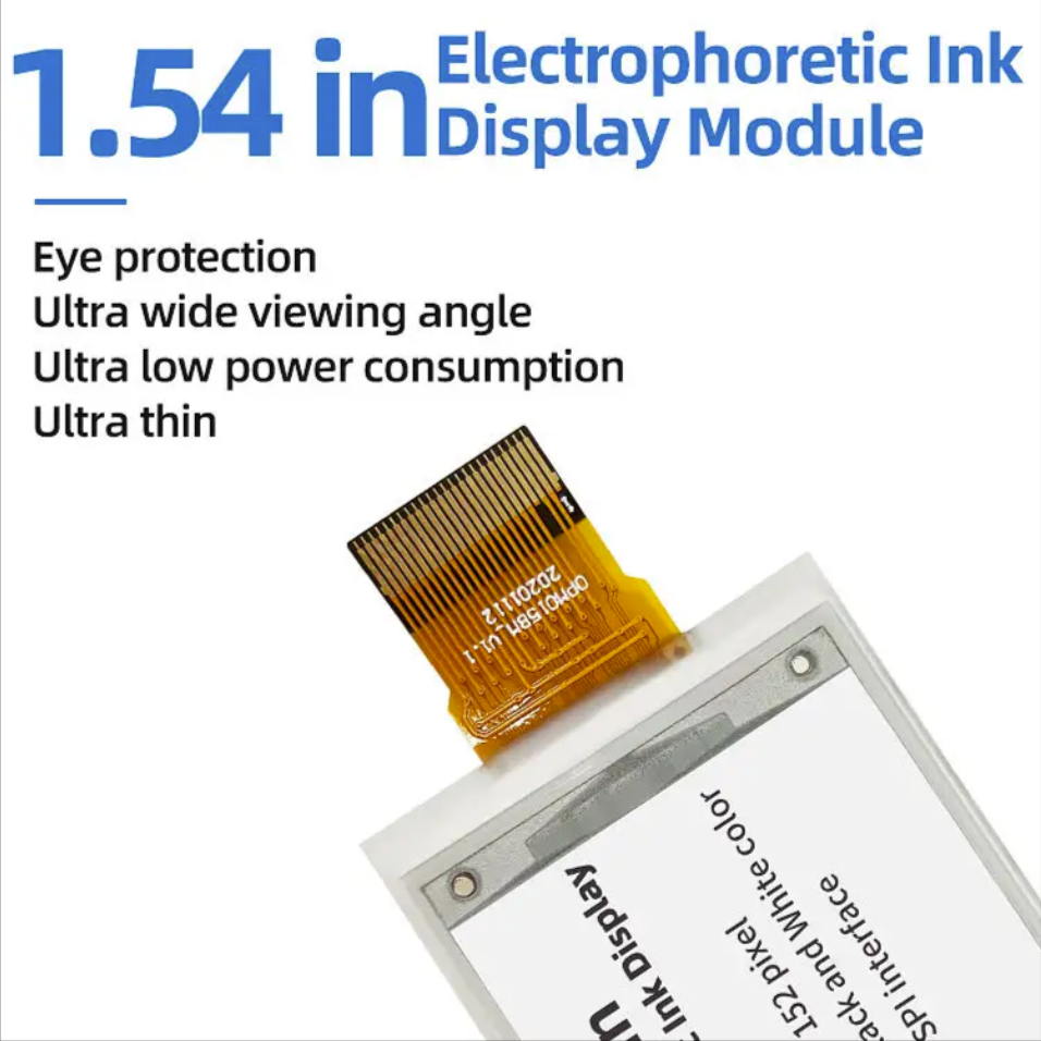 Epaper Factory Custom 1.54 Inch 200x200 Eink Screen Eink Display Module ...