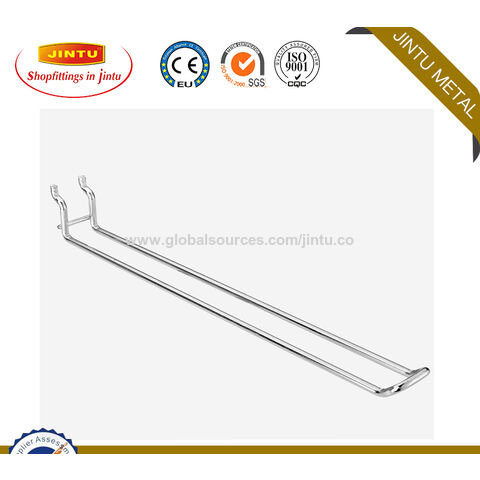 Gancho doble de alambre para panel perforado metálico, ideal para exhibición en tiendas