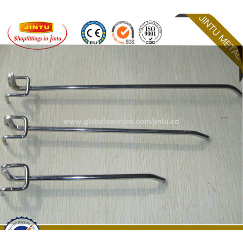 Gancho doble de alambre para panel perforado metálico, ideal para exhibición en tiendas