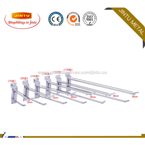 Gancho doble de alambre para panel perforado metálico, ideal para exhibición en tiendas