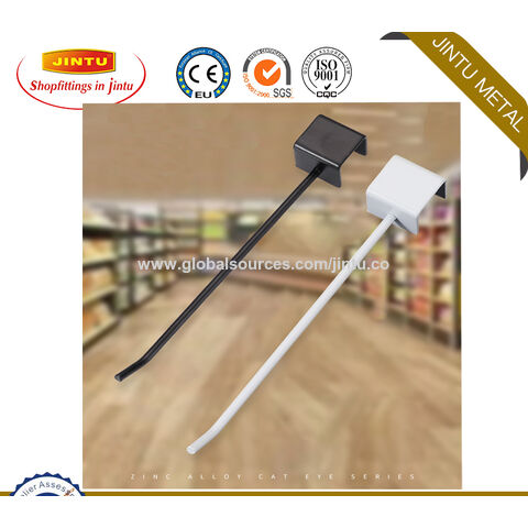 Gancho de metal para panel perforado, exhibidor para comercio minorista, gancho para estante de pared ranurada