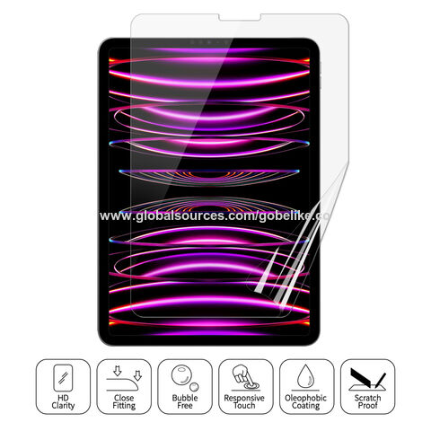 Protecteur d'écran HD pour iPad 11'' 12.9'' 2022, Film PET anti-explosion, Film souple de protection en gros pour tablette