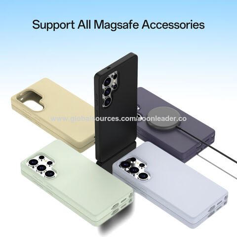 Soonleader Coque de Téléphone Magnétique en Silicone Liquide Colorée pour Samsung S25 avec Logo Personnalisé et Aimant