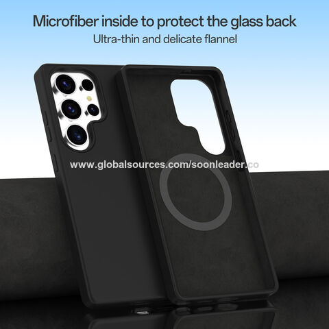 Soonleader Coques de Téléphone en Silicone à Chargement sans Fil Antichoc Couverture de Téléphone Magnétique en Silicone pour Samsung S25