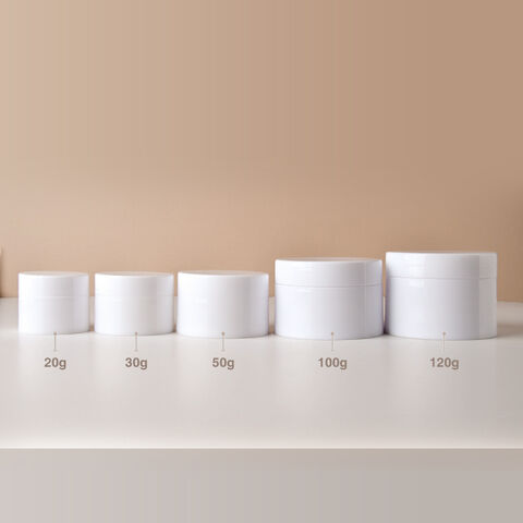 Botellas cosméticas de doble capa de material PP al por mayor, 15g 20g 30g 50g, gran capacidad, portátiles para exteriores, reciclables, para maquillaje de mujeres
