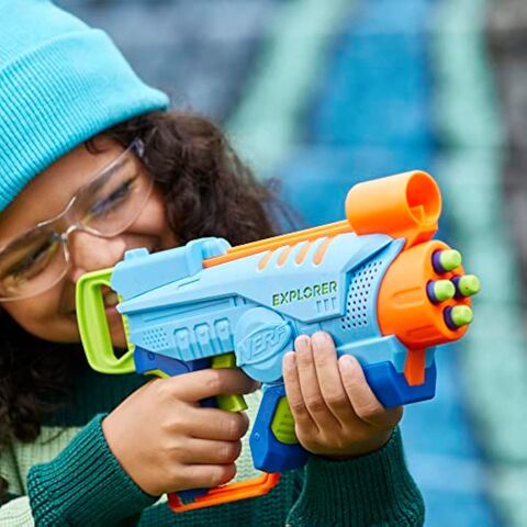 Pistola de Juguete de Espuma Fácil de Usar con 8 Dardos para Juegos al Aire Libre para Niños de 6 Años en Adelante