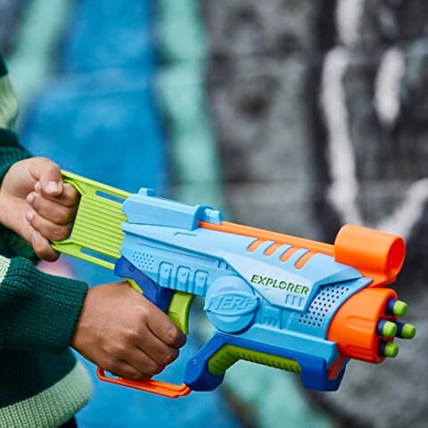Pistola de Juguete de Espuma Fácil de Usar con 8 Dardos para Juegos al Aire Libre para Niños de 6 Años en Adelante