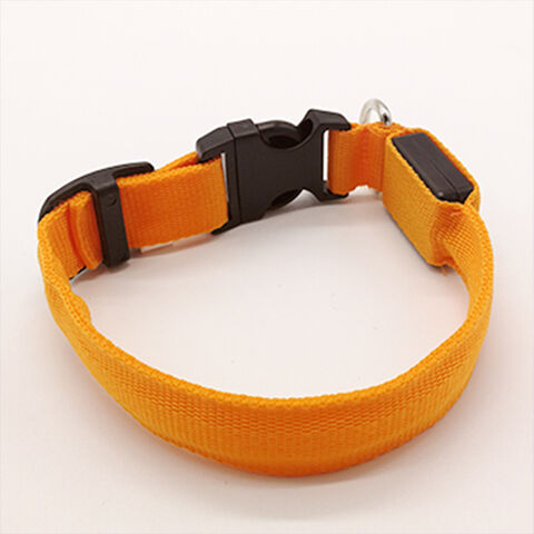 Luces LED collar de perro para perro ajustable poliéster resplandor noche PET accesorios luminoso intermitente collar mascotas suministros