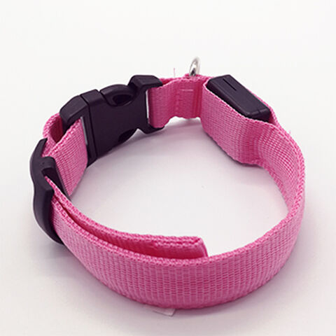 Luces LED collar de perro para perro ajustable poliéster resplandor noche PET accesorios luminoso intermitente collar mascotas suministros
