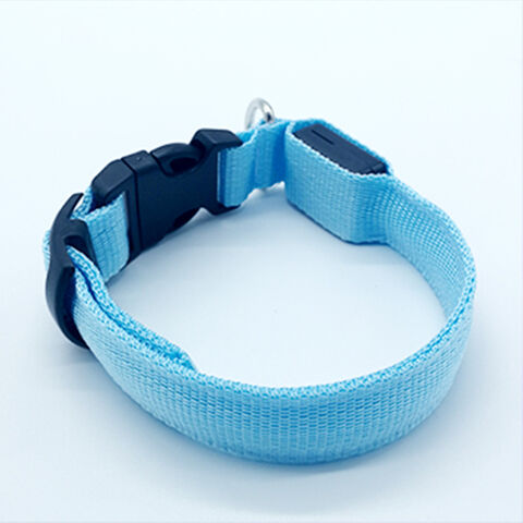 Luces LED collar de perro para perro ajustable poliéster resplandor noche PET accesorios luminoso intermitente collar mascotas suministros