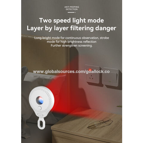 Smart Hidden camera detector, portable anti-spy detectors, spy camera detectors for bathrooms, travelling, hotels and cars