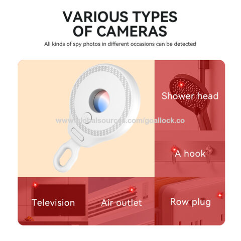 Smart Hidden camera detector, portable anti-spy detectors, spy camera detectors for bathrooms, travelling, hotels and cars