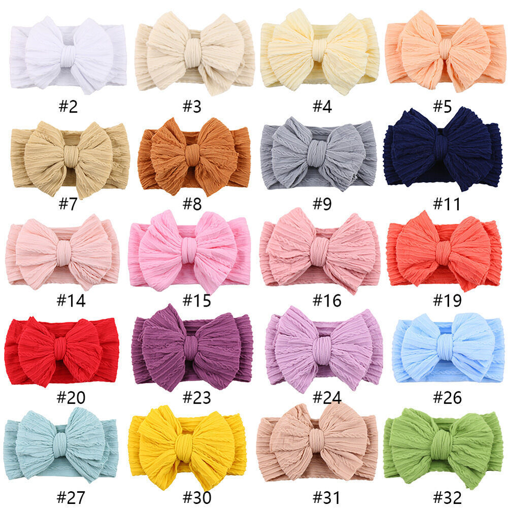 Buy China Wholesale 12 Pack Baby Nylon Headbands Hairbands Hair Bow ...