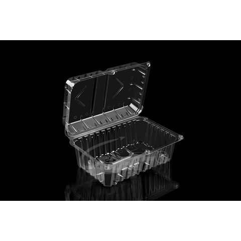 Fabrikpreis Obst-Clamshell 500g 1000g für Kirschen, Trauben, Pflaumen, Behälter, Frischobst-Verpackungsbox, Kunststoffschale