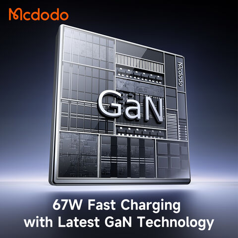 Mcdodo 411 FreeGo 67W Chargeur GaN Rétractable avec Câble US, Écran d'Affichage, Charge PD 45W 30W avec Câble 60W 65cm, Parfait pour les Voyages d'Affaires
