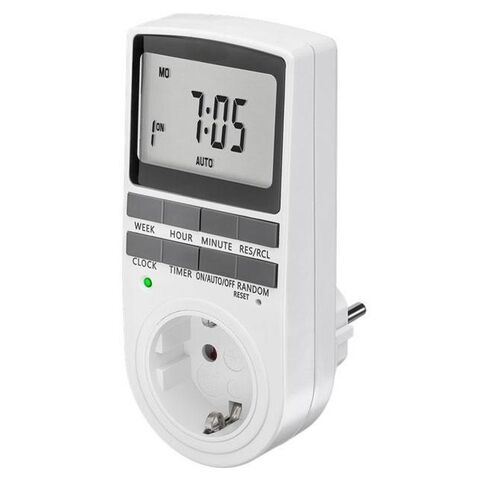 Minuteur numérique à compte à rebours LED, prise de courant montée, prise électrique standard avec mise à la terre pour usage commercial