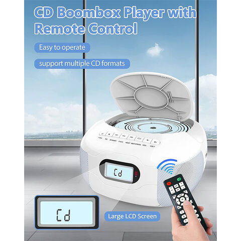 Tragbarer Top Loading CD-Boombox mit UKW-Stereo-Radio, AC/Batteriebetriebener CD- und Kassettenplayer-Kombination