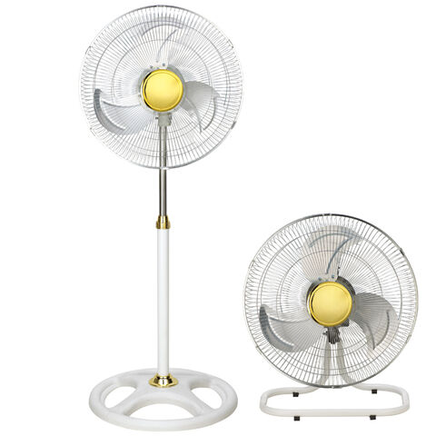Ventilador industrial cromado de metal 3 en 1, de 18'' 20'' pulgadas, para suelo, pared y soporte