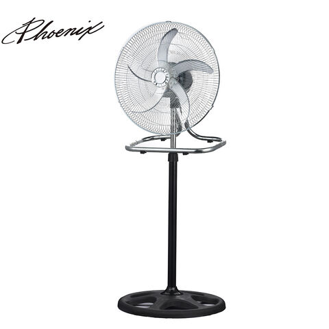 Ventilador industrial cromado de metal 3 en 1, de 18'' 20'' pulgadas, para suelo, pared y soporte