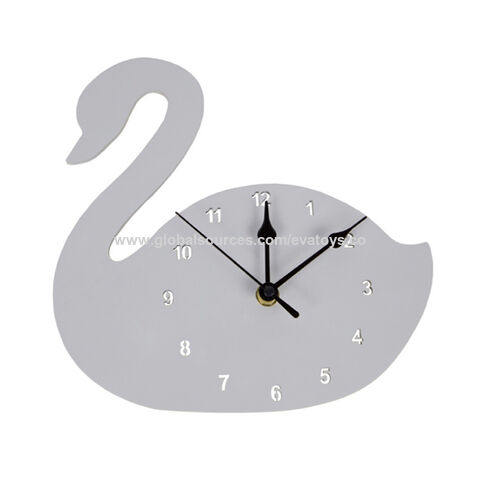 2020 Neues Design Schwanenförmige Holzwanduhr zur Dekoration W14K060A