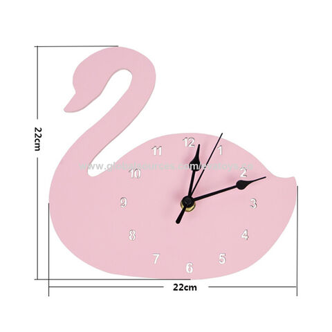 2020 Neues Design Schwanenförmige Holzwanduhr zur Dekoration W14K060A